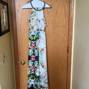 Flowery Halter Top Dress